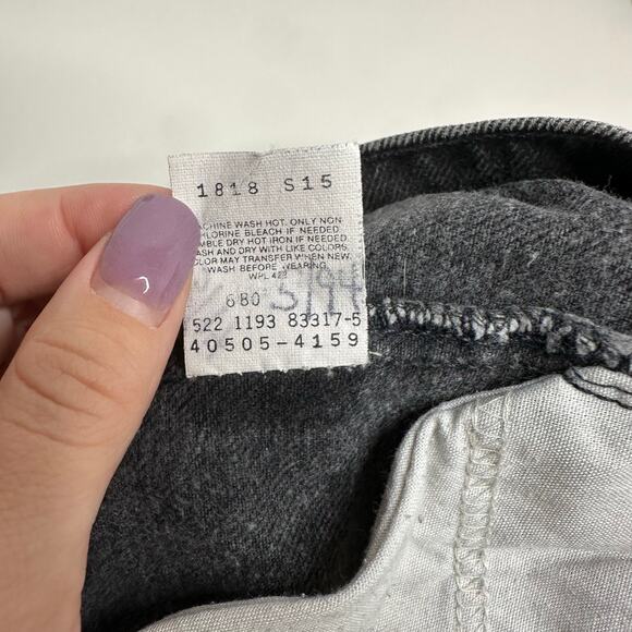 vintage Levi's orange tag Regular Fit Slim Leg black distressed denim - Picture 8 of 8